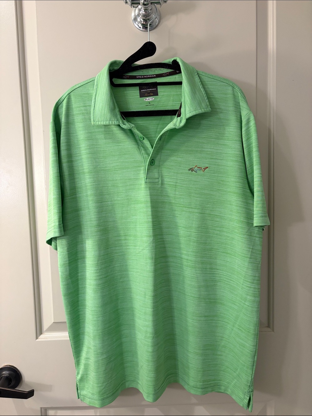 Greg Norman for Tasso Elba Play Dry Green Collared Golf Shirt